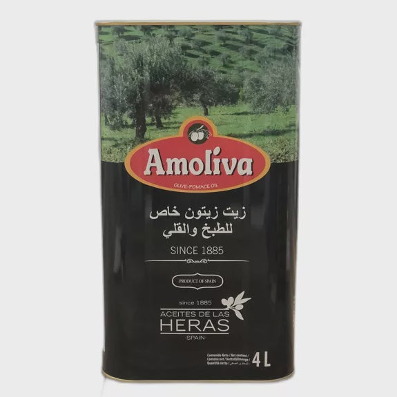 Amoliva(Blended Pomace olive Oil0 4litre Tin Olives&Oils(O&O)