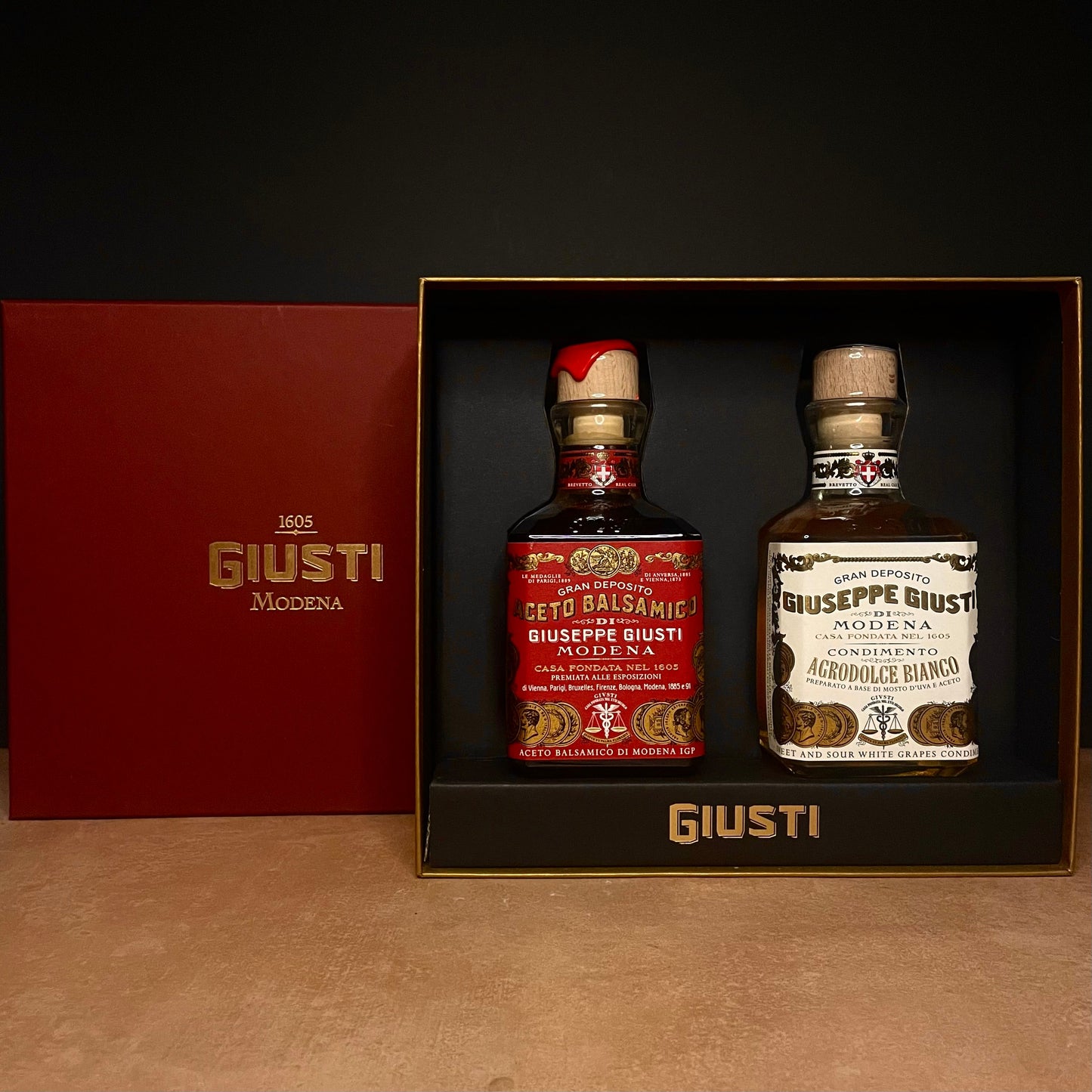 Giusti White Condiment & 3 Gold Medal Gift Set. Olives&Oils(O&O)