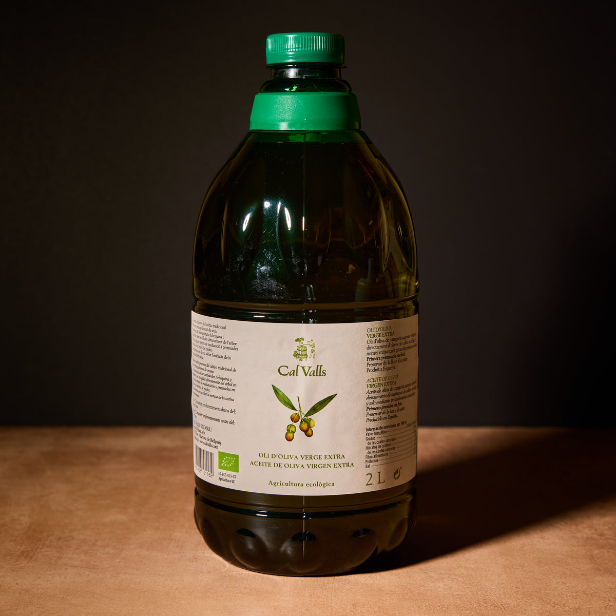 Cal Valls organic extra virgin olive oil, 2 litre bottle