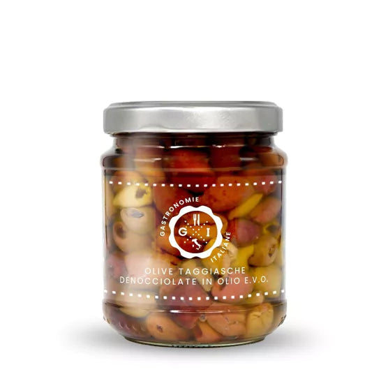 Pitted Taggiasca olives in extra virgin olive oil 212 ml Olives&Oils(O&O)