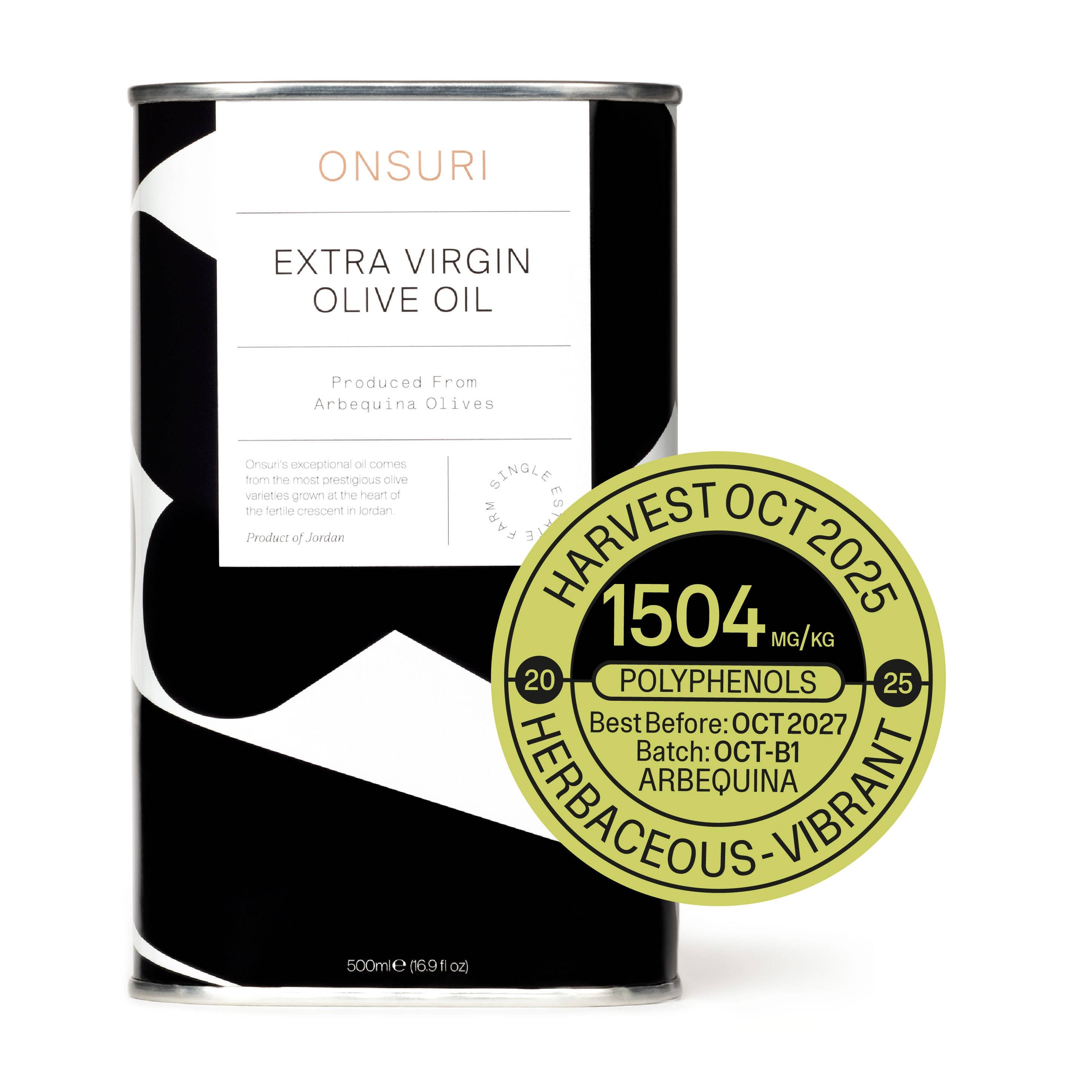 Arbequina 500ml  - ONSURI Extra Virgin Olive Oil Olives&Oils