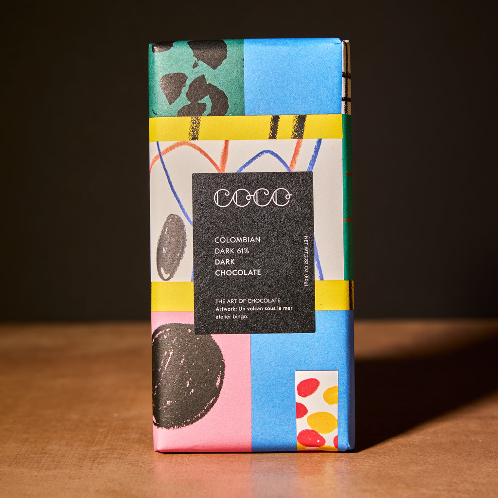 COCO Colombian Dark Chocolate bar 61% 80g Olives&Oils(O&O)