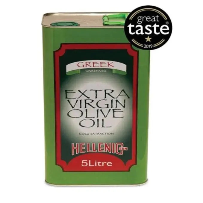 Hellenic Sun Extra Virgin Olive Oil from Crete 5ltr Tin Olives&Oils(O&O)