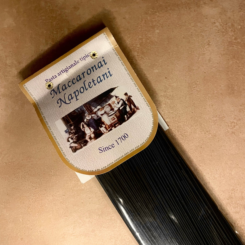 Maccaronai  Napoletani Long Spaghetti with Squid Ink Olives&Oils(O&O)