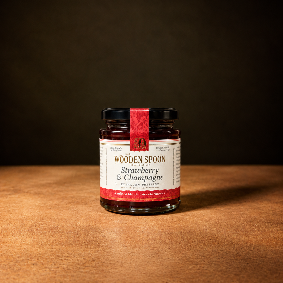 Wooden Spoon Strawberry & Champagne Jam 227g Olives&Oils