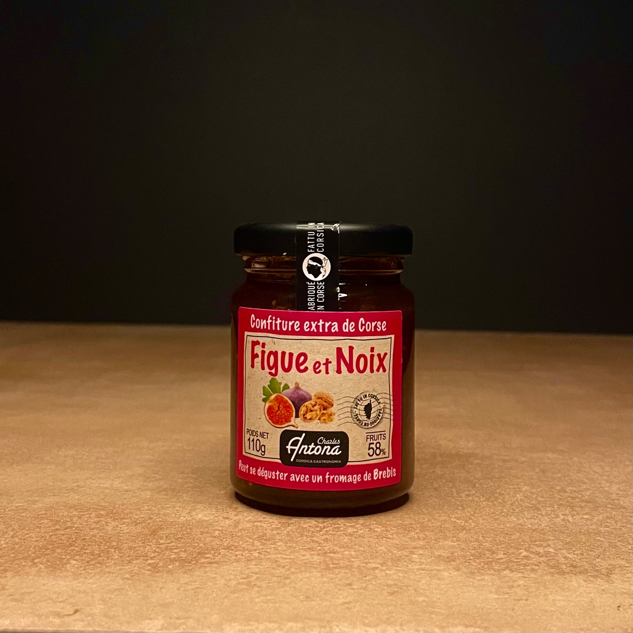 Antona Corsican fig and walnut confit for cheese, 110g jar
