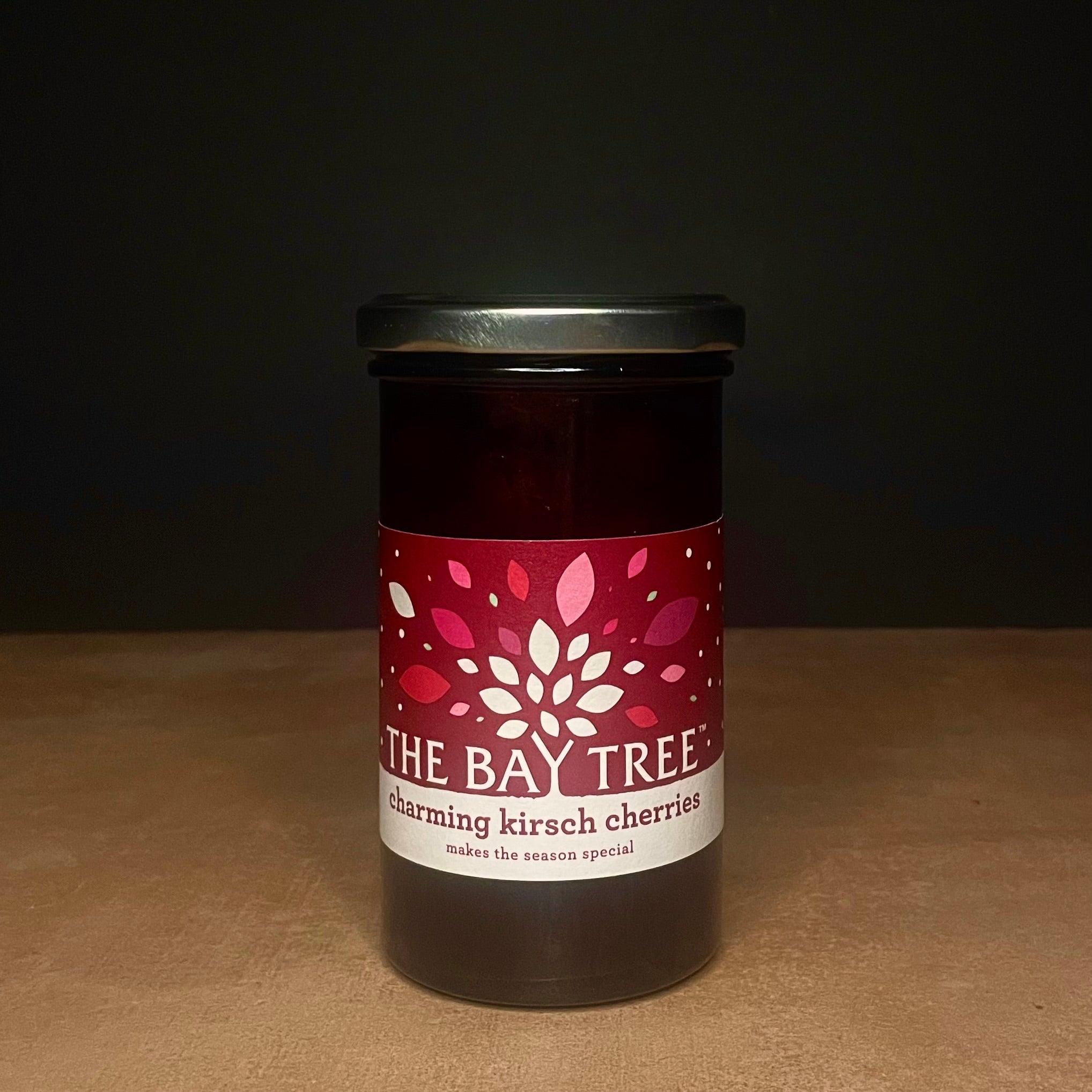 The Bay Tree cherries in kirsch, 265g jar