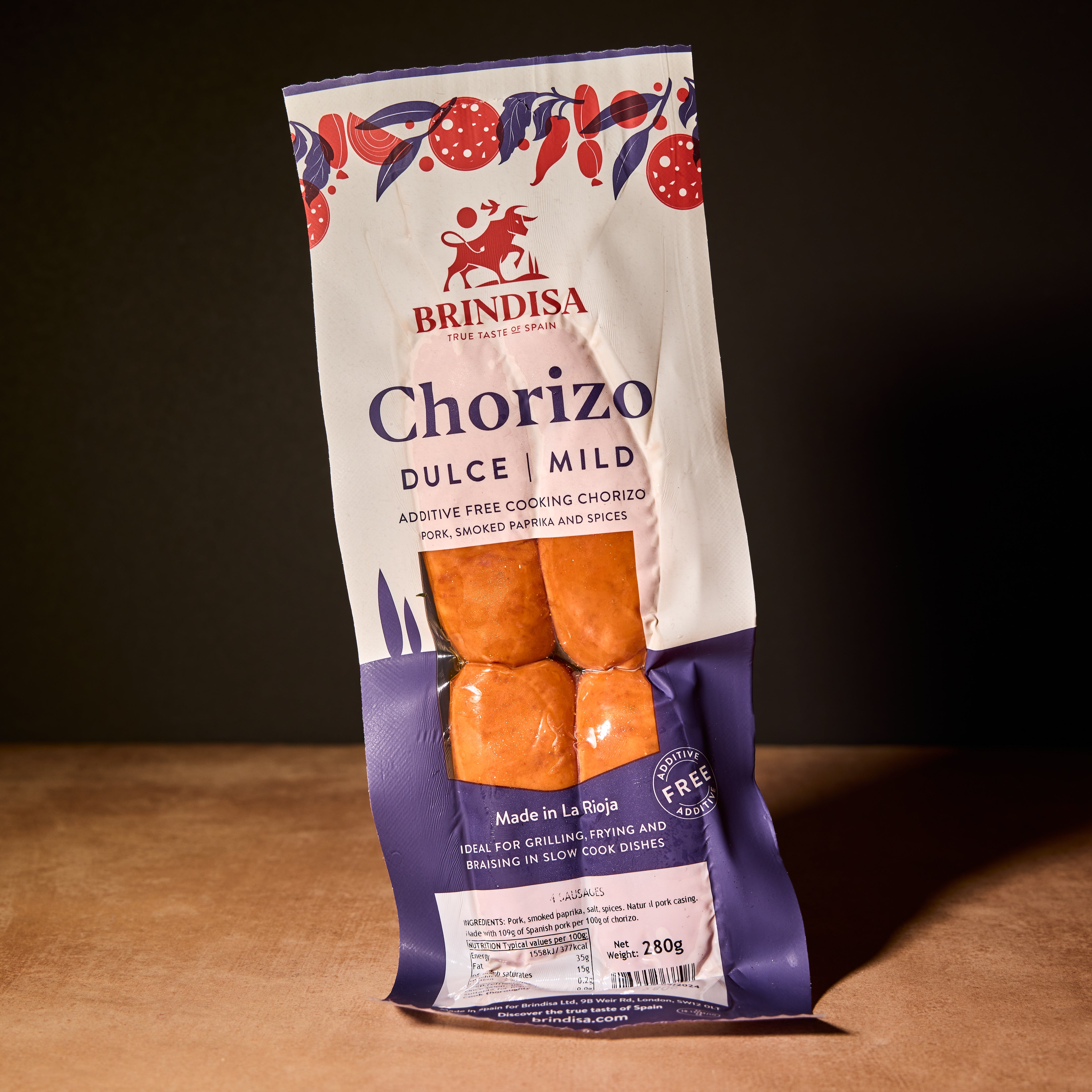 Brindisa mild cooking chorizo, 280g