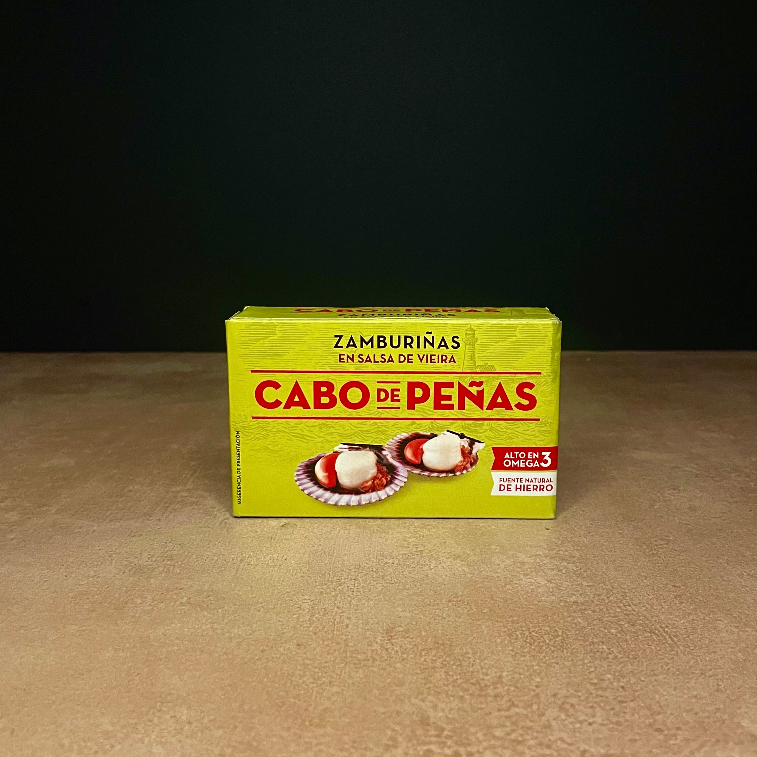 Cabo de Peñas scallops in Galician sauce, 111g tin