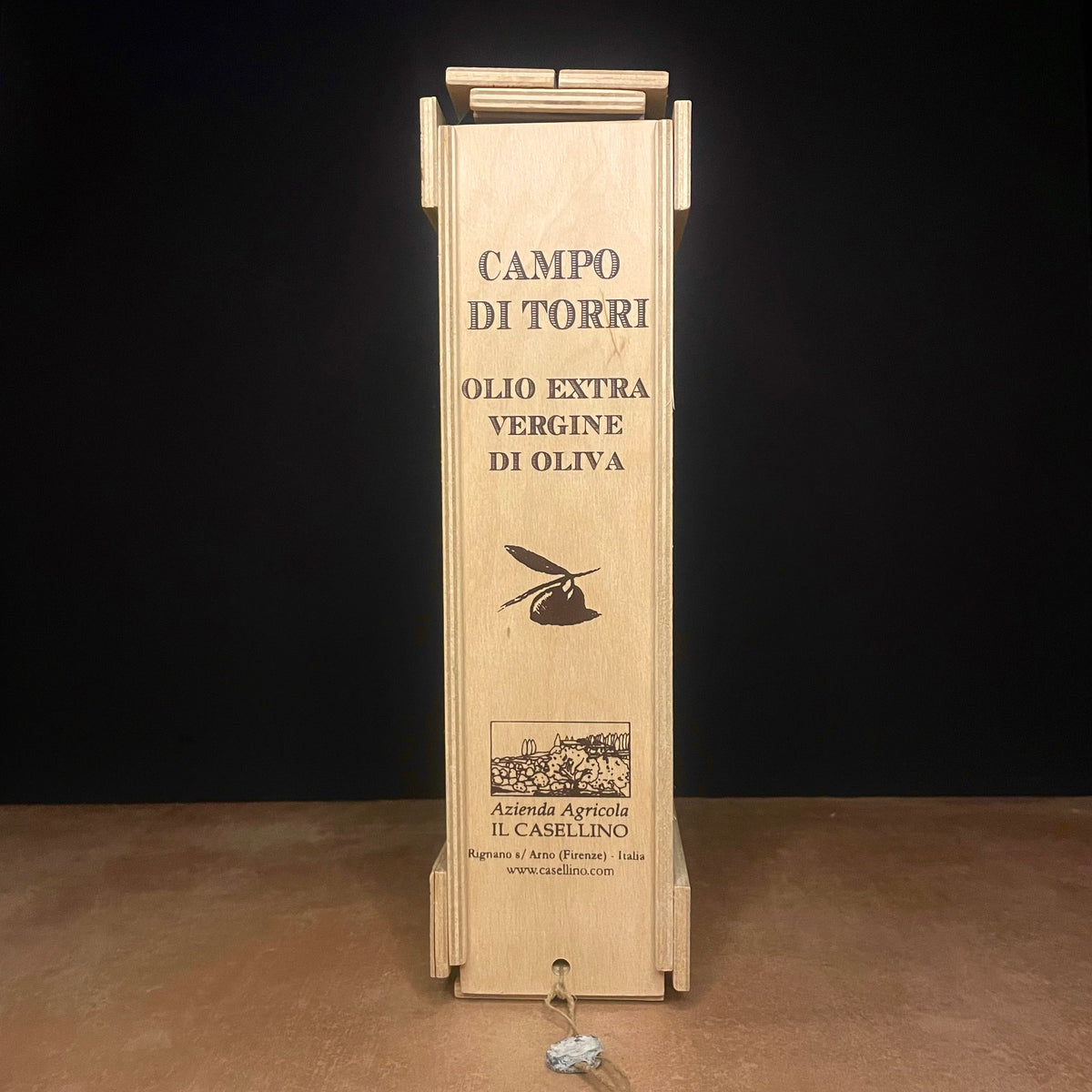 Campo di Torri organic extra virgin olive oil, 500ml in wooden gift box