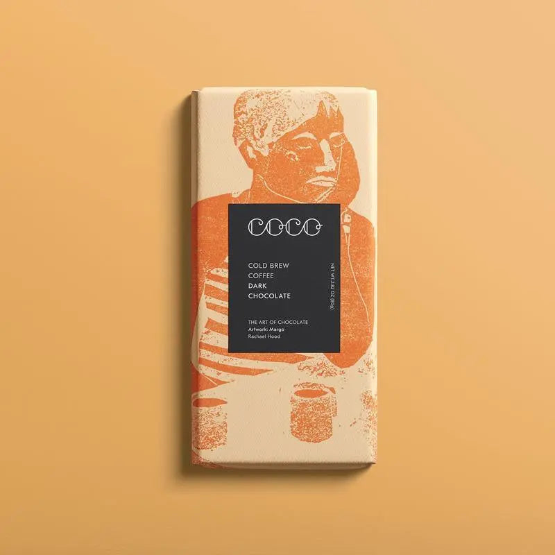 COCO cold brew coffee dark chocolate bar, 80g