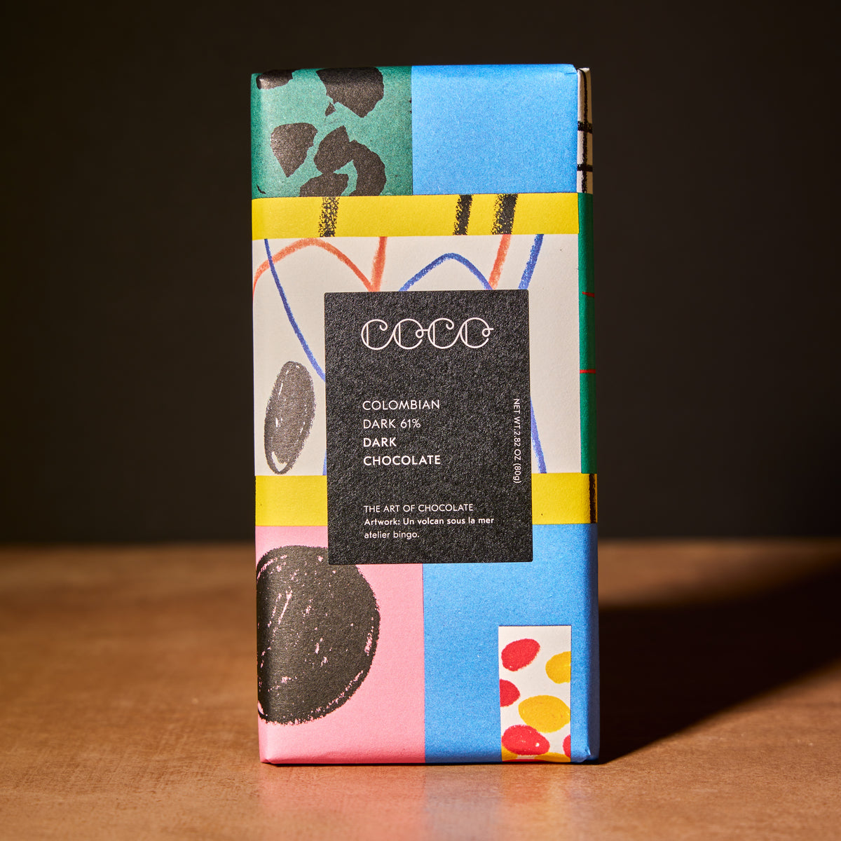 COCO Colombian 61% dark chocolate bar, 80g