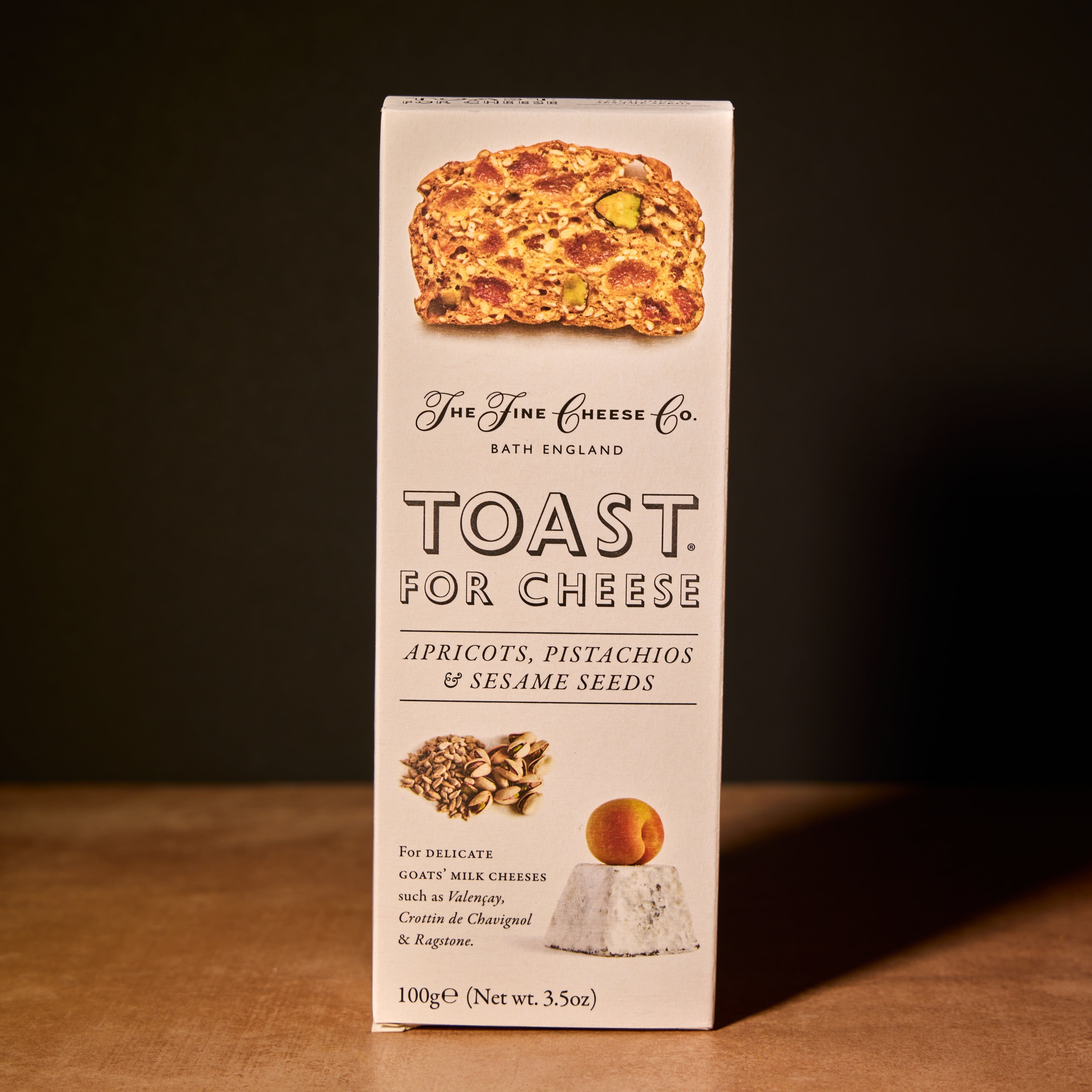 Fine Cheese Co. toast for cheese with apricots, pistachios and sesame, 100g