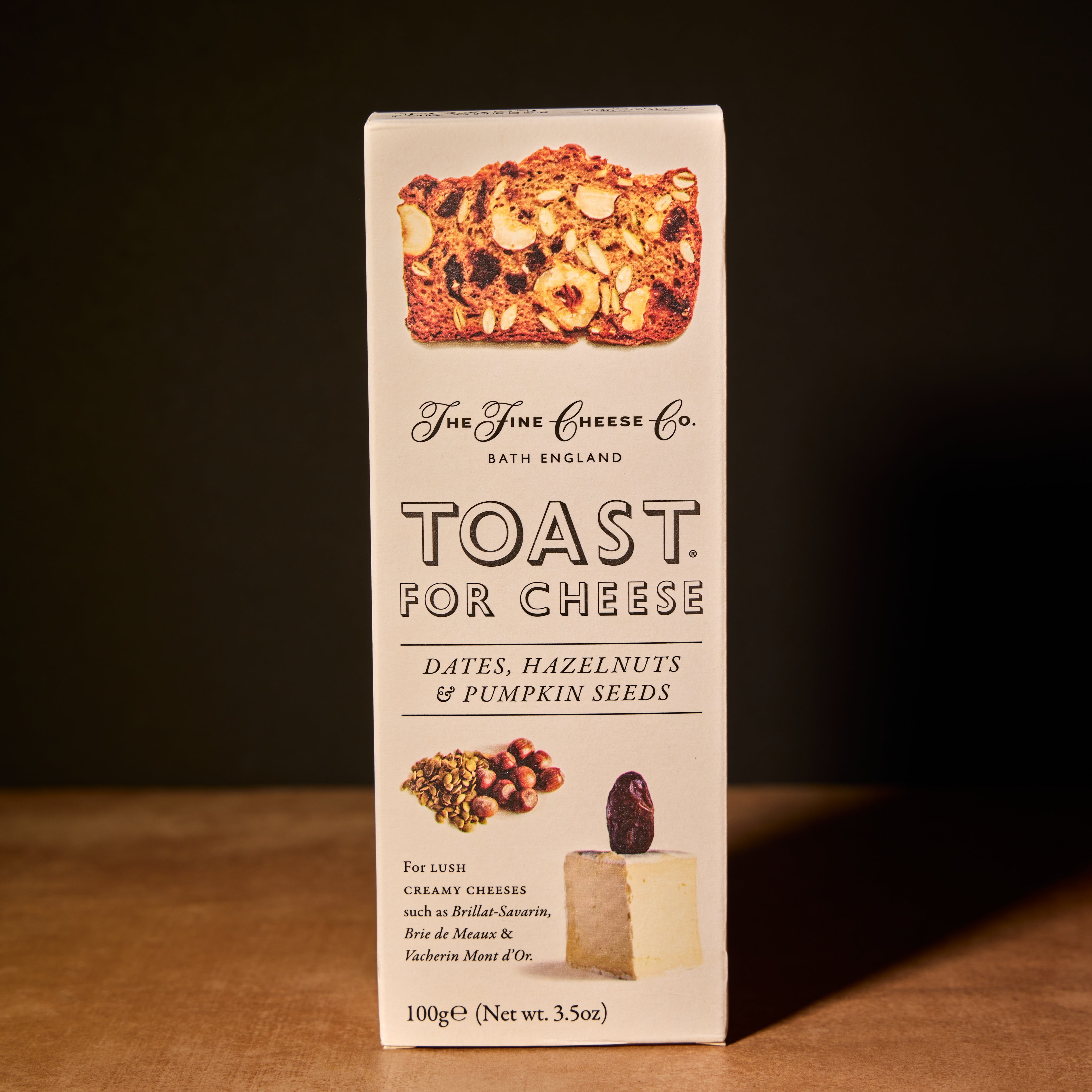 Fine Cheese Co. toast for cheese with date, hazelnut and pumpkin seeds, 100g