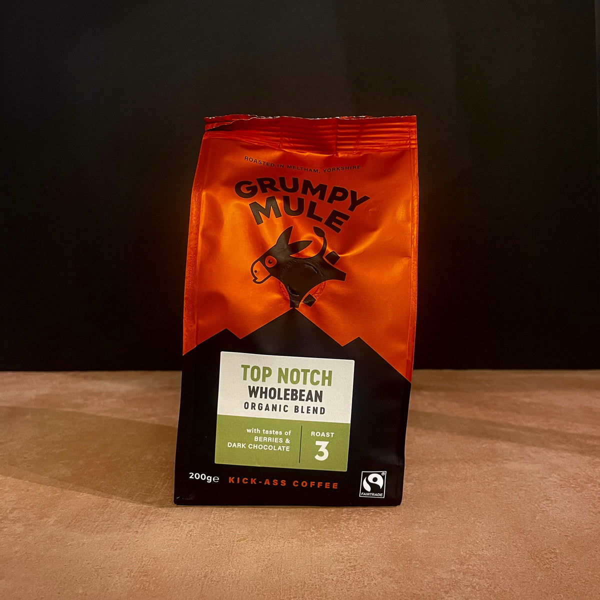 Grumpy Mule organic Top Notch coffee, 200g