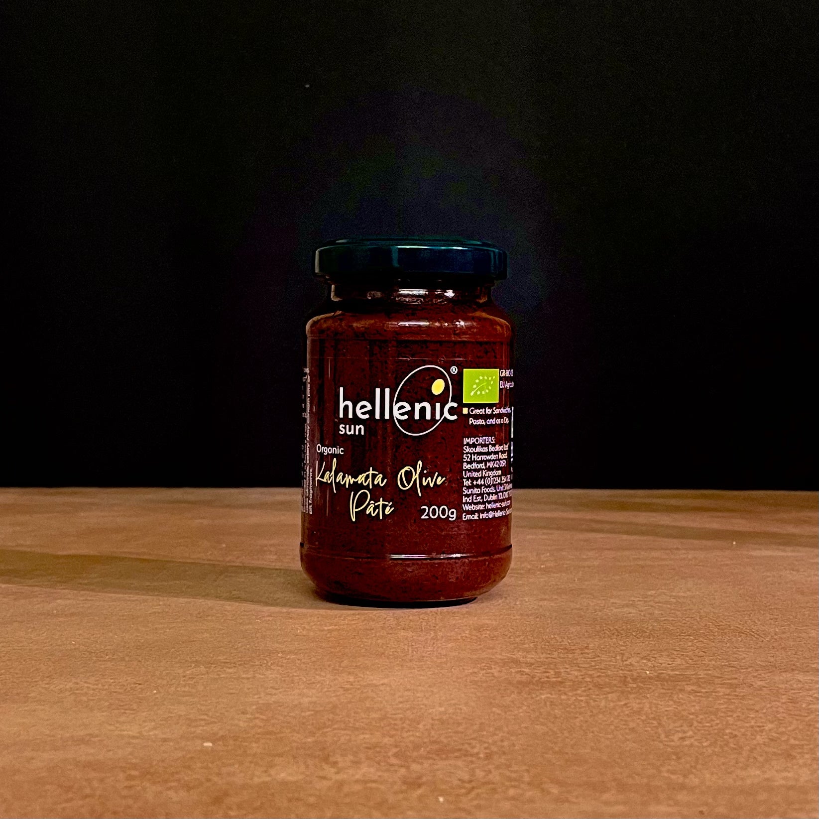 Hellenic Sun organic Kalamata olive tapenade, 200g jar
