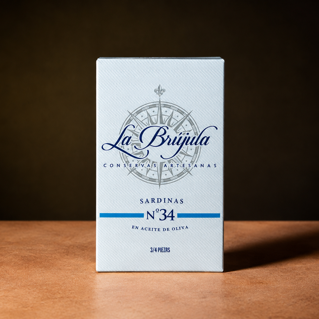 La Brújula sardines in olive oil, 115g tin