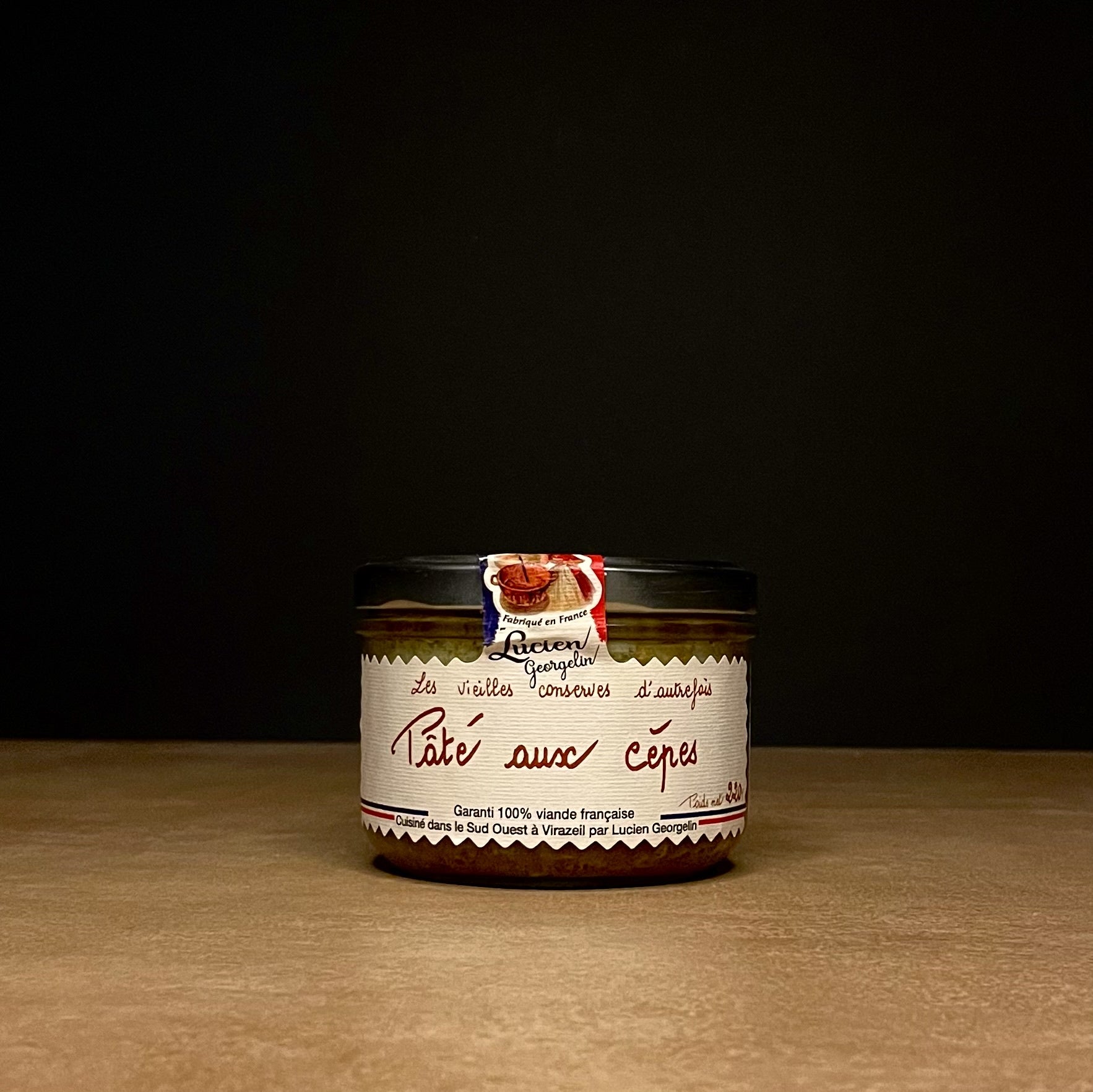 Lucien Georgelin pâté aux cèpes, 220g