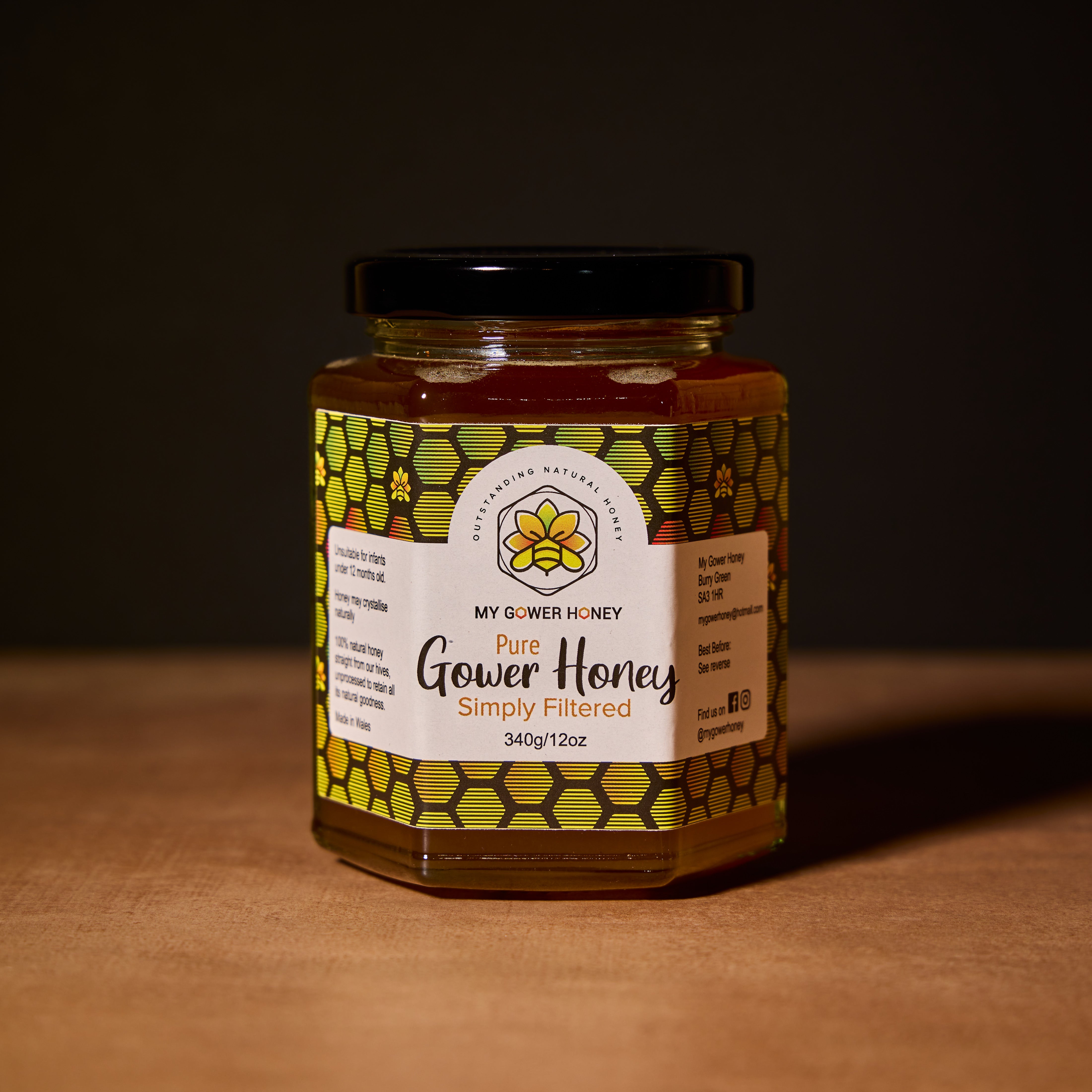 My Gower Welsh honey, 340g jar