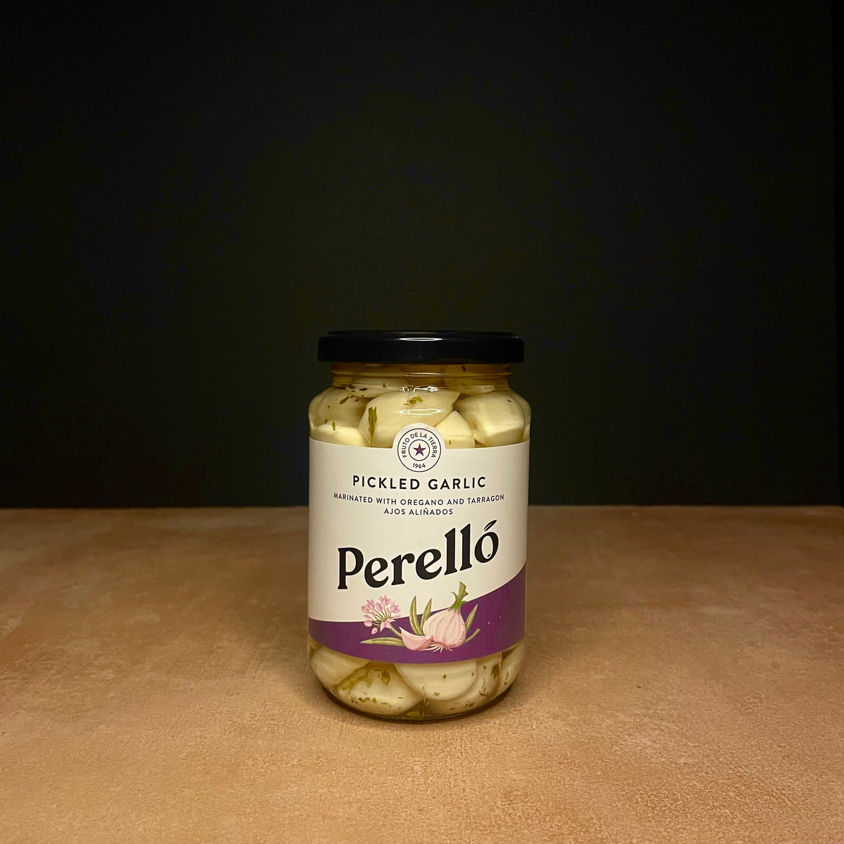 Perello pickled garlic cloves, 345g jar