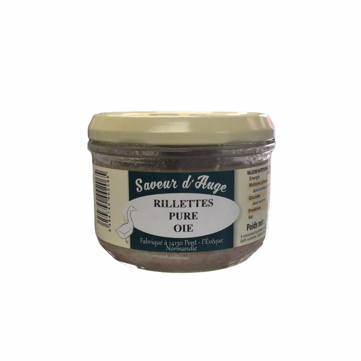 Saveur d'Auge goose rillettes, 180g jar