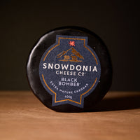 Snowdonia Black Bomber Welsh cheddar in black wax