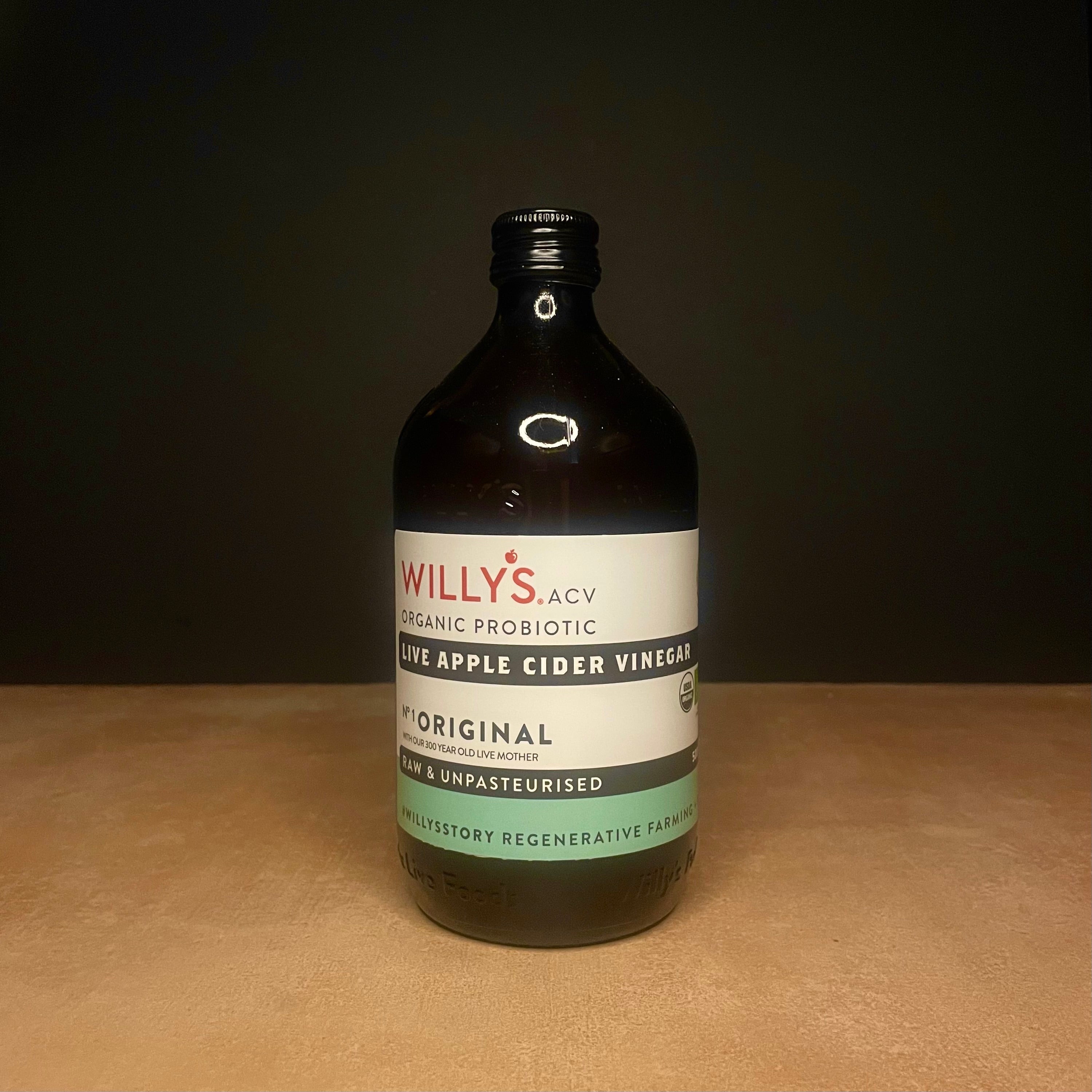 Willy's apple cider vinegar, 500ml bottle