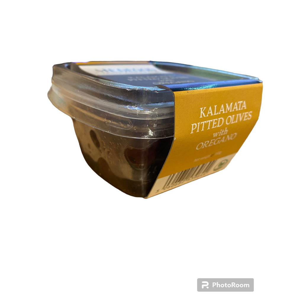 Kalamata Pitted Olives with Oregano.(160g  Drained weight) Olives&Oils(O&O)